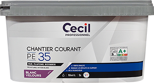 Peinture chantier courant PE35 Blanc Velours 5L